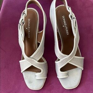 EUC Donald J. Pliner Espadrille Wedge Sandals with Slingback Design Size 9